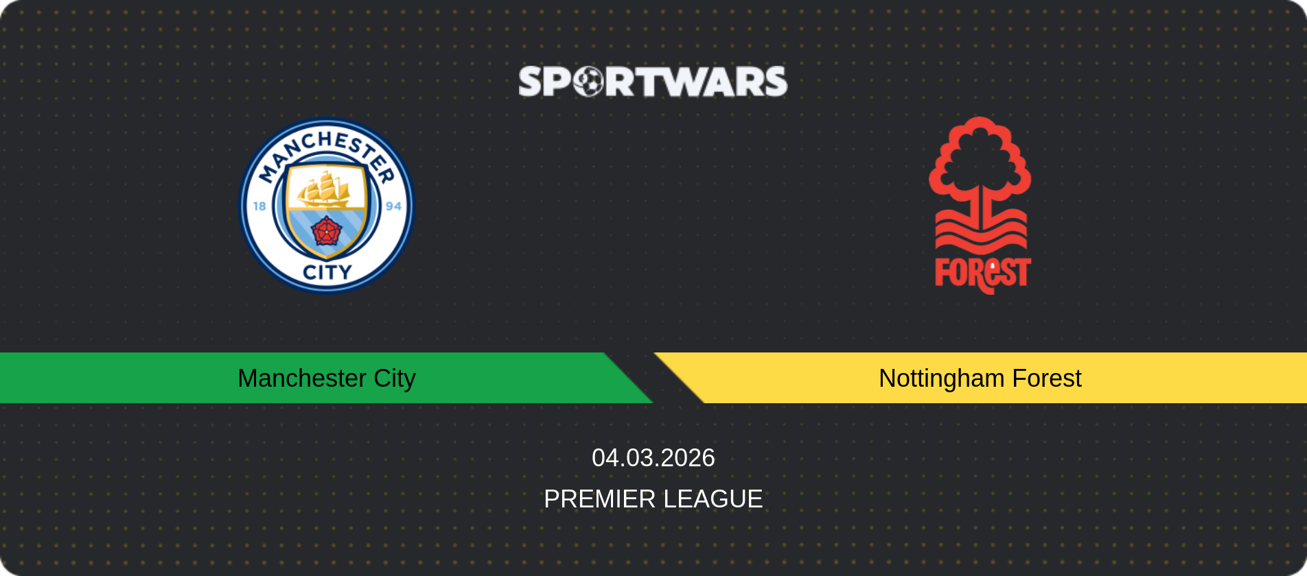 Match prediction Manchester City — Nottingham Forest, Premier League, 04.03.2026