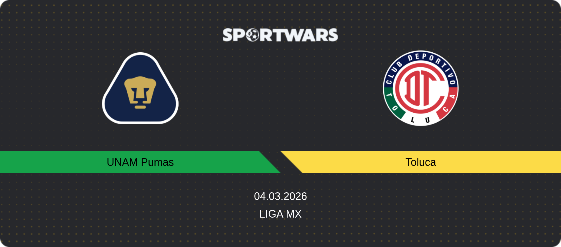 Match prediction UNAM Pumas — Toluca, Liga MX, 04.03.2026