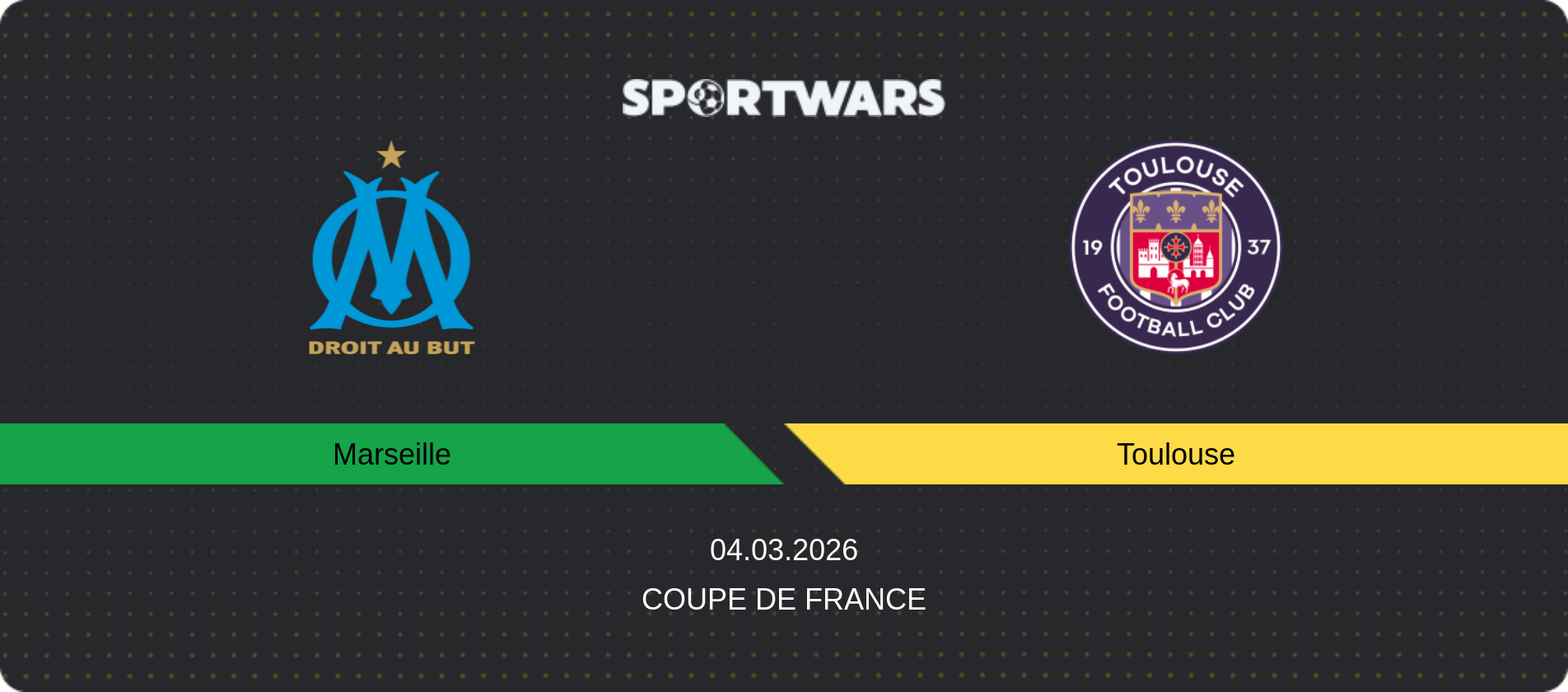 Match prediction Marseille — Toulouse, Coupe de France, 04.03.2026