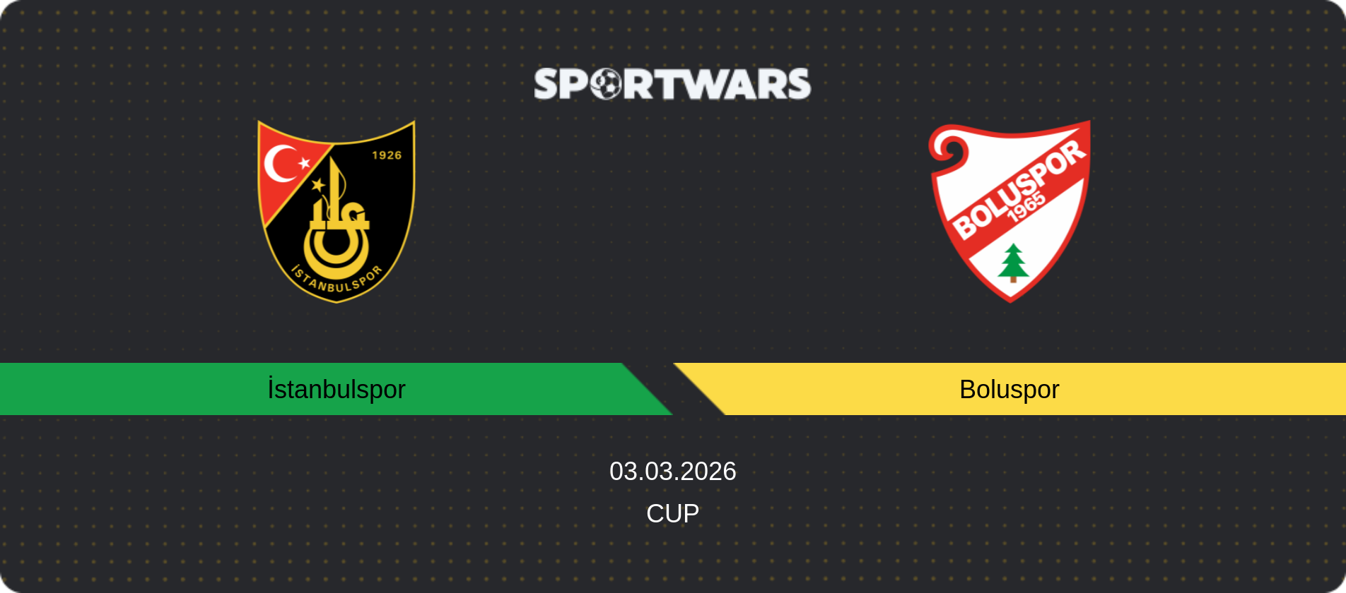 Match prediction İstanbulspor — Boluspor, Cup, 03.03.2026