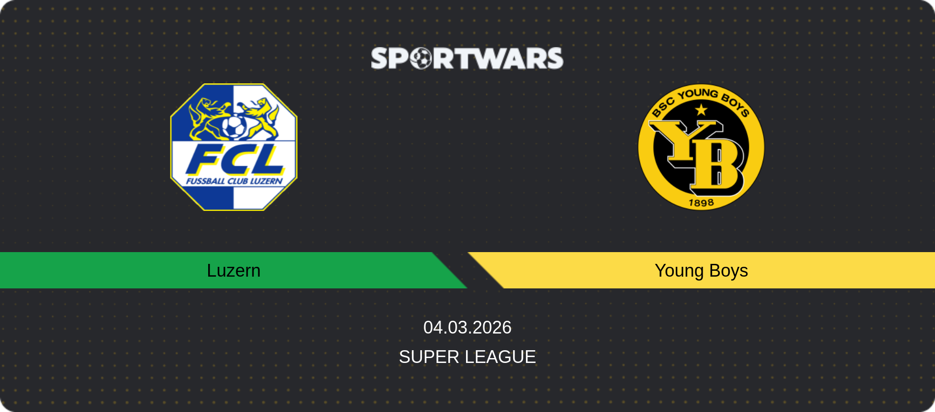 Match prediction Luzern — Young Boys, Super League, 04.03.2026