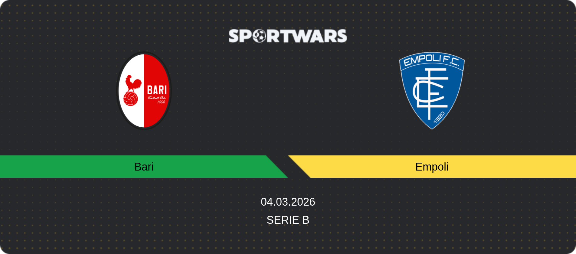 Match prediction Bari — Empoli, Serie B, 04.03.2026