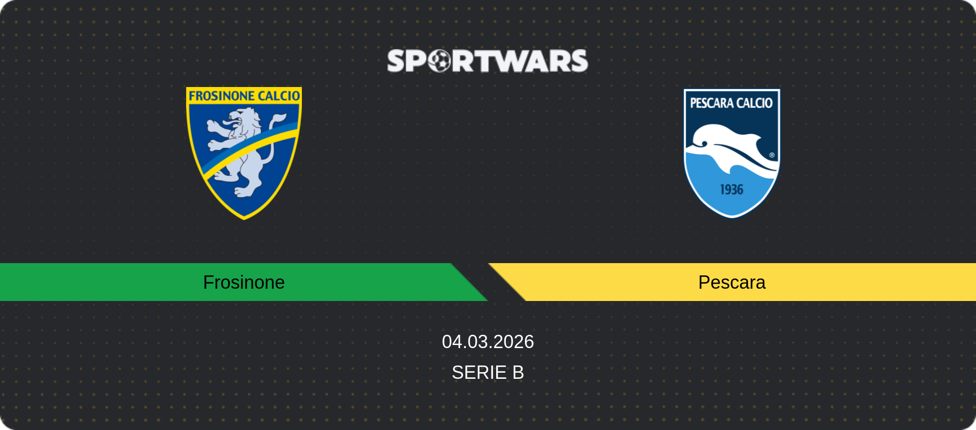 Match prediction Frosinone — Pescara, Serie B, 04.03.2026