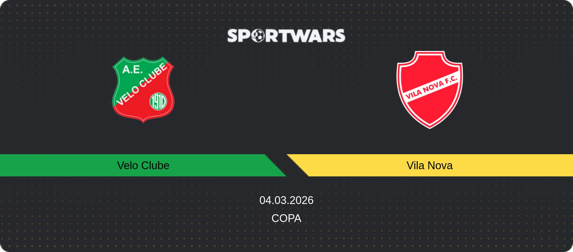 Match prediction Velo Clube — Vila Nova, Copa, 04.03.2026