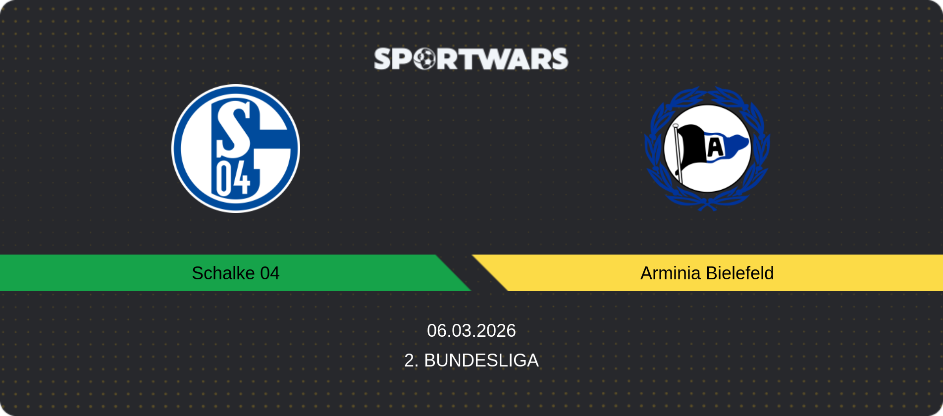 Match prediction Schalke 04 — Arminia Bielefeld, 2. Bundesliga, 06.03.2026