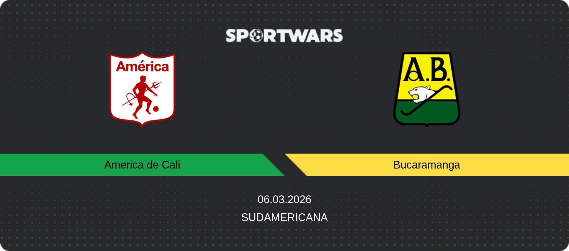 Match prediction America de Cali — Bucaramanga, Sudamericana, 06.03.2026