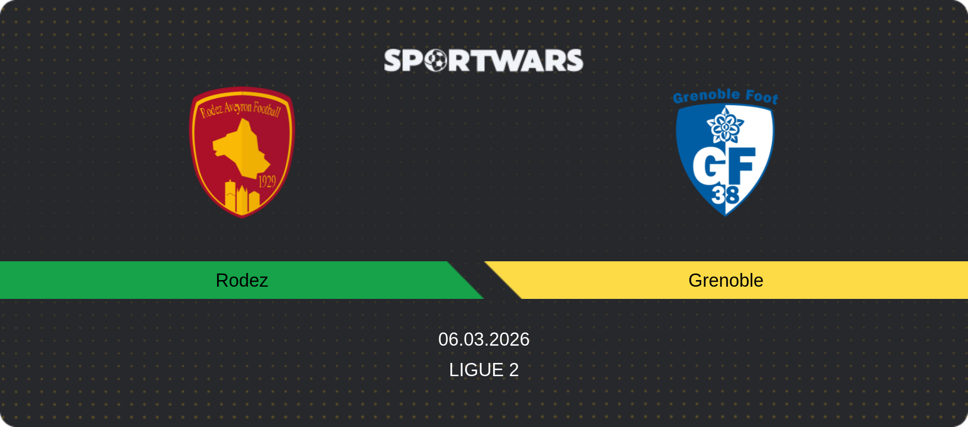 Match prediction Rodez — Grenoble, Ligue 2, 06.03.2026