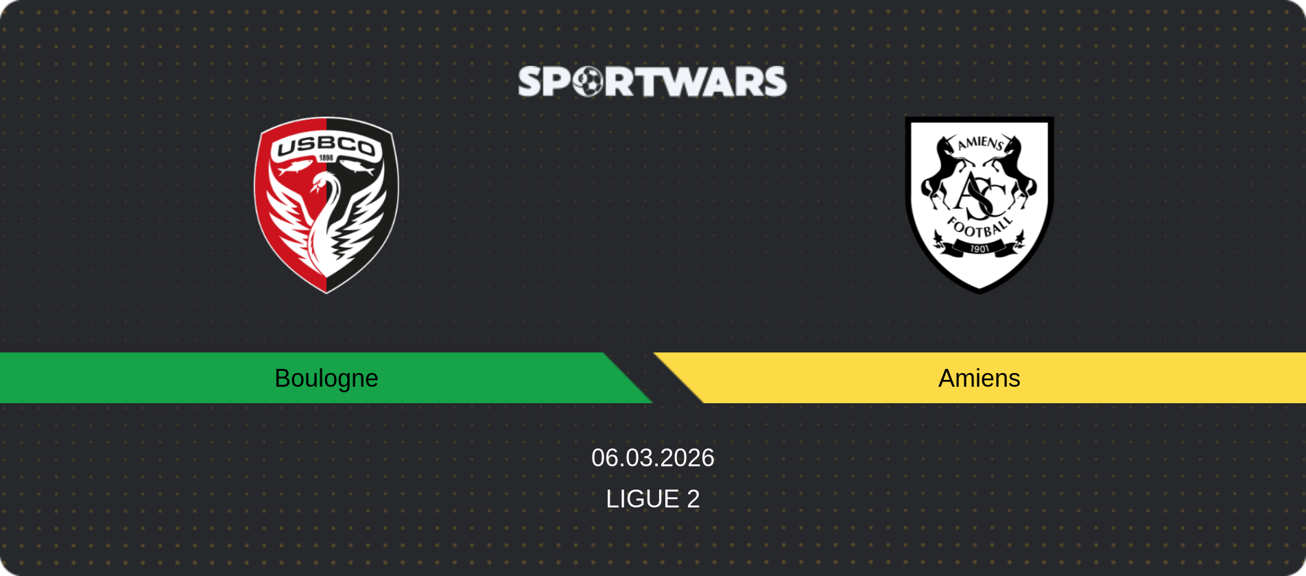 Match prediction Boulogne — Amiens, Ligue 2, 06.03.2026