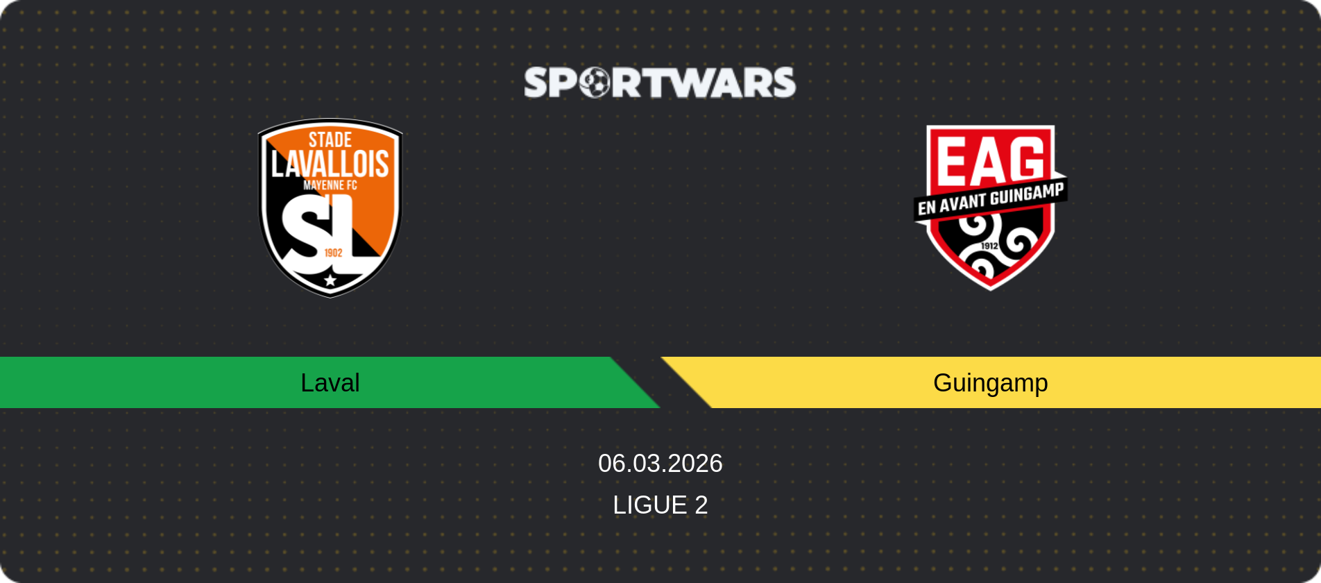 Match prediction Laval — Guingamp, Ligue 2, 06.03.2026