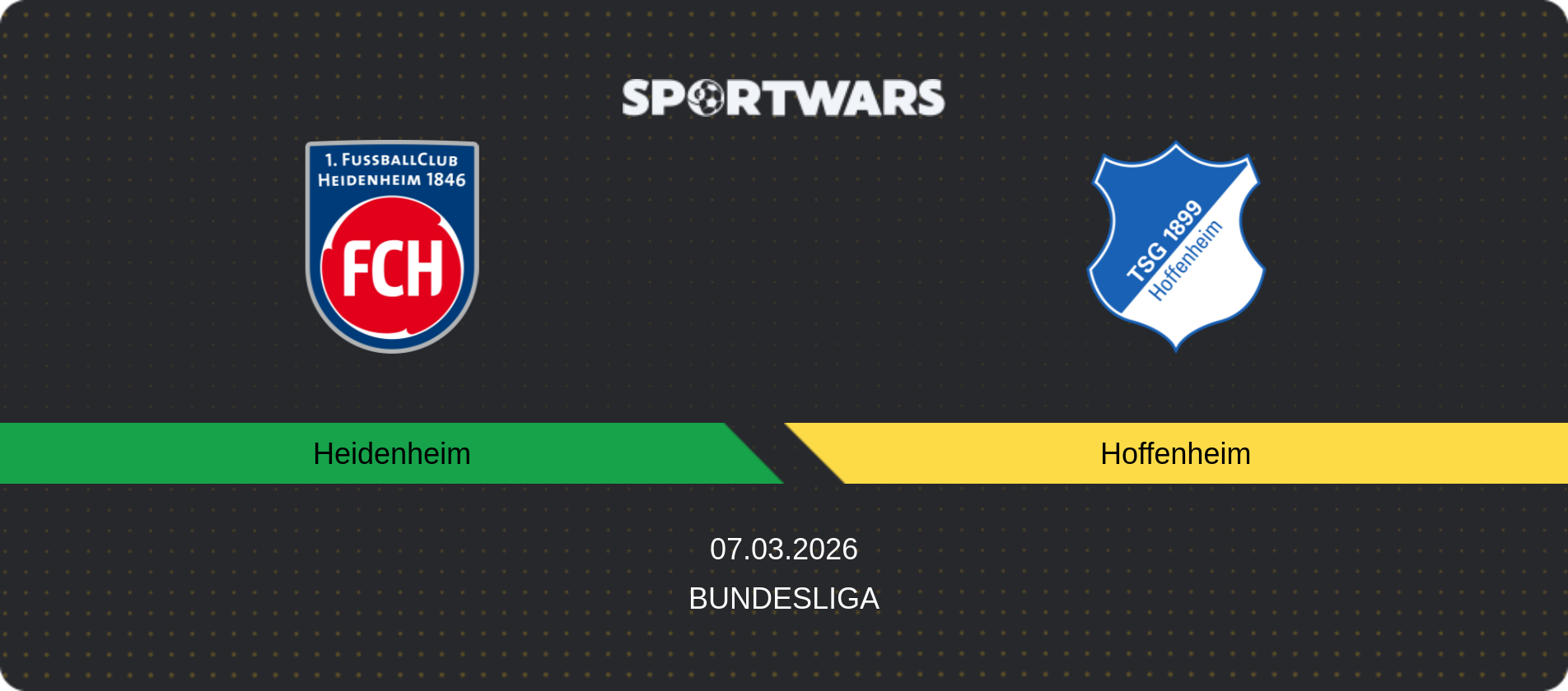 Match prediction Heidenheim — Hoffenheim, Bundesliga, 07.03.2026