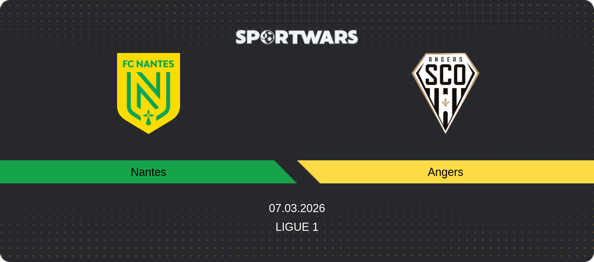 Match prediction Nantes — Angers, Ligue 1, 07.03.2026