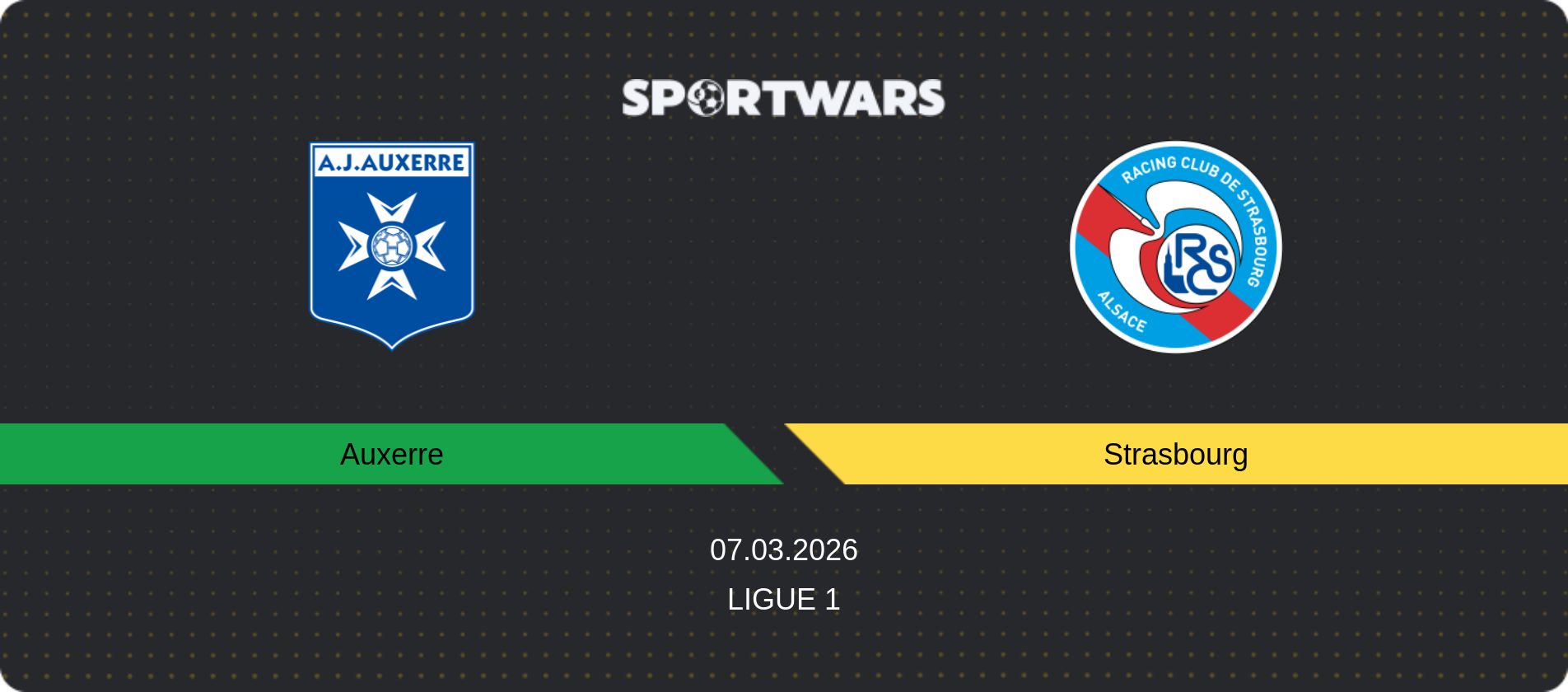 Match prediction Auxerre — Strasbourg, Ligue 1, 07.03.2026