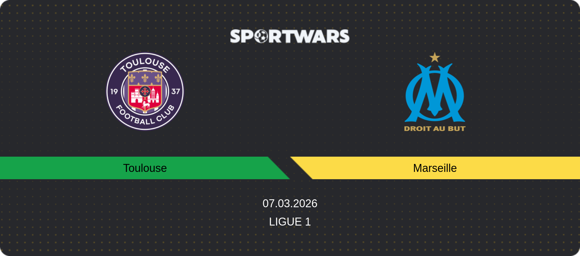 Match prediction Toulouse — Marseille, Ligue 1, 07.03.2026