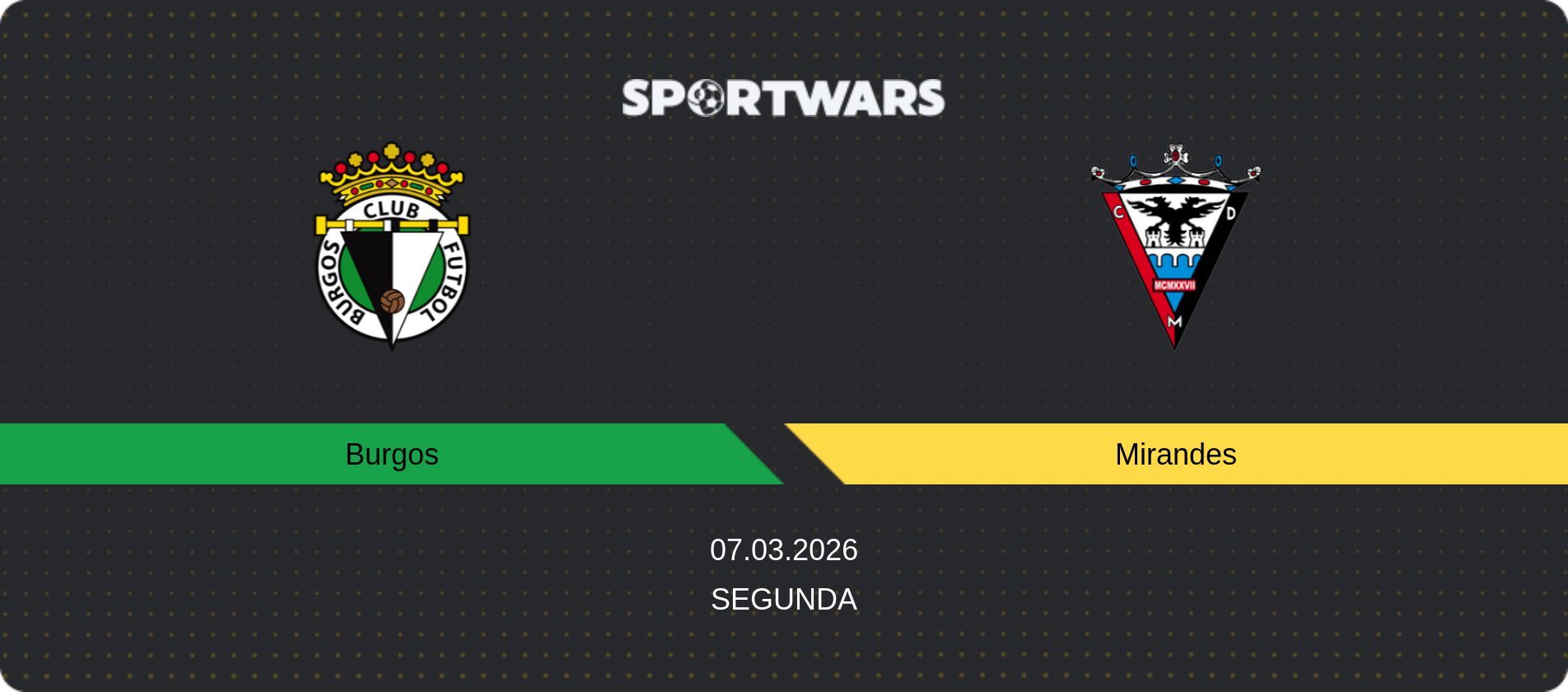 Match prediction Burgos — Mirandes, Segunda, 07.03.2026