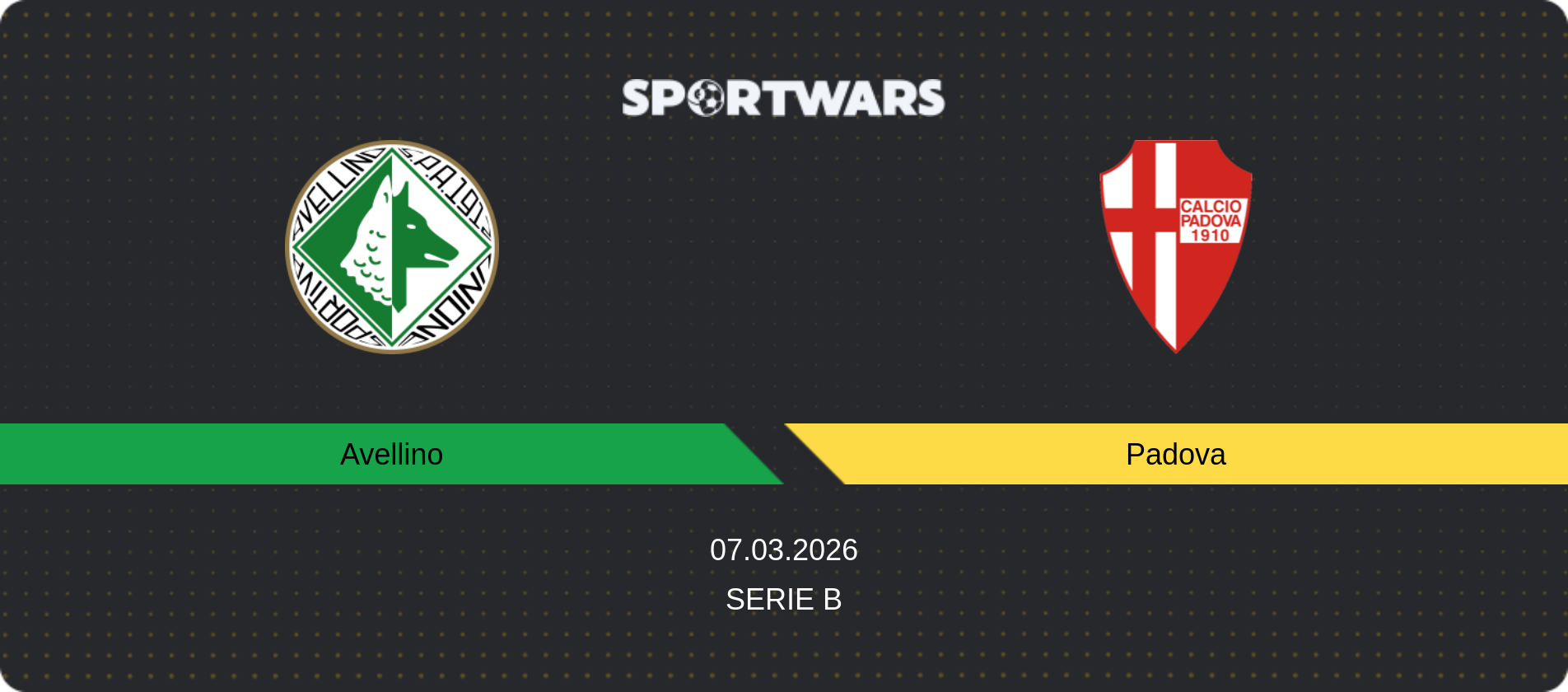 Match prediction Avellino — Padova, Serie B, 07.03.2026