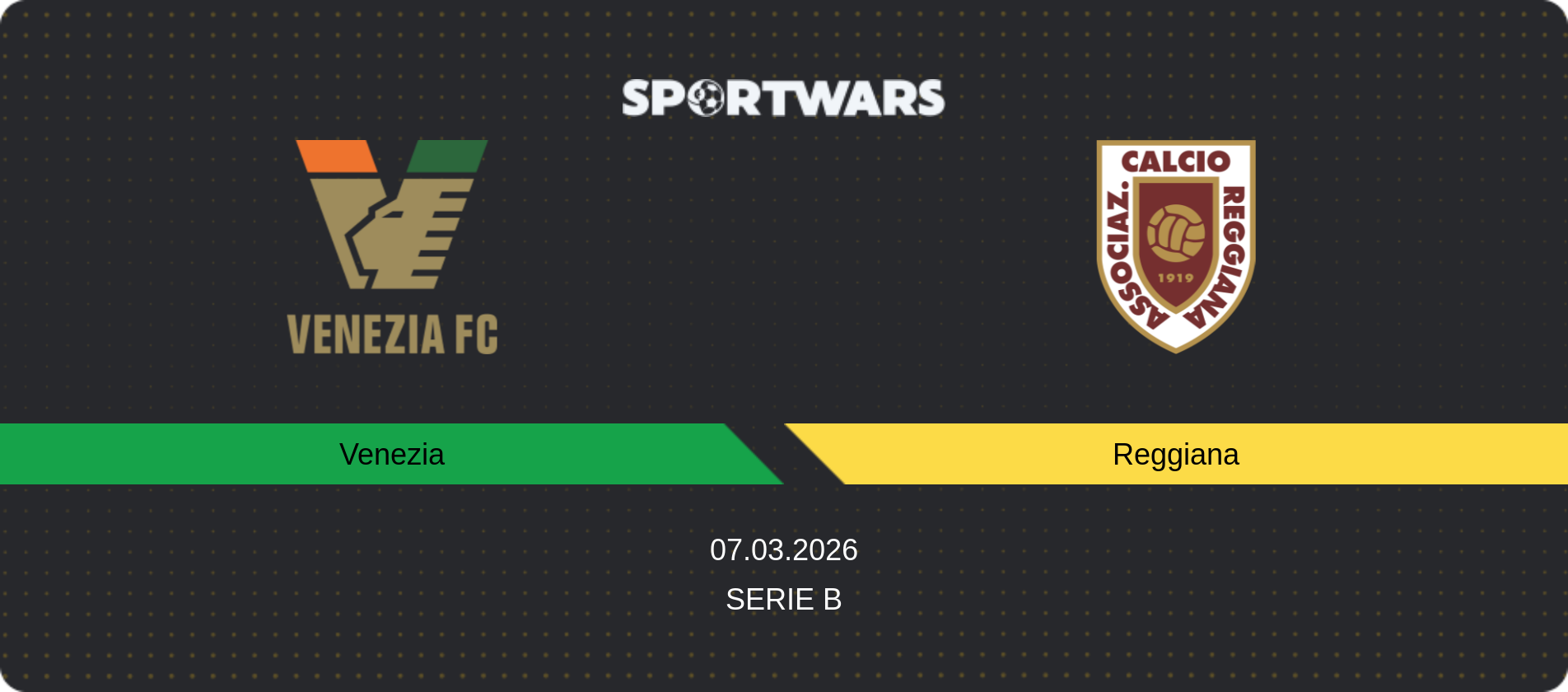 Match prediction Venezia — Reggiana, Serie B, 07.03.2026