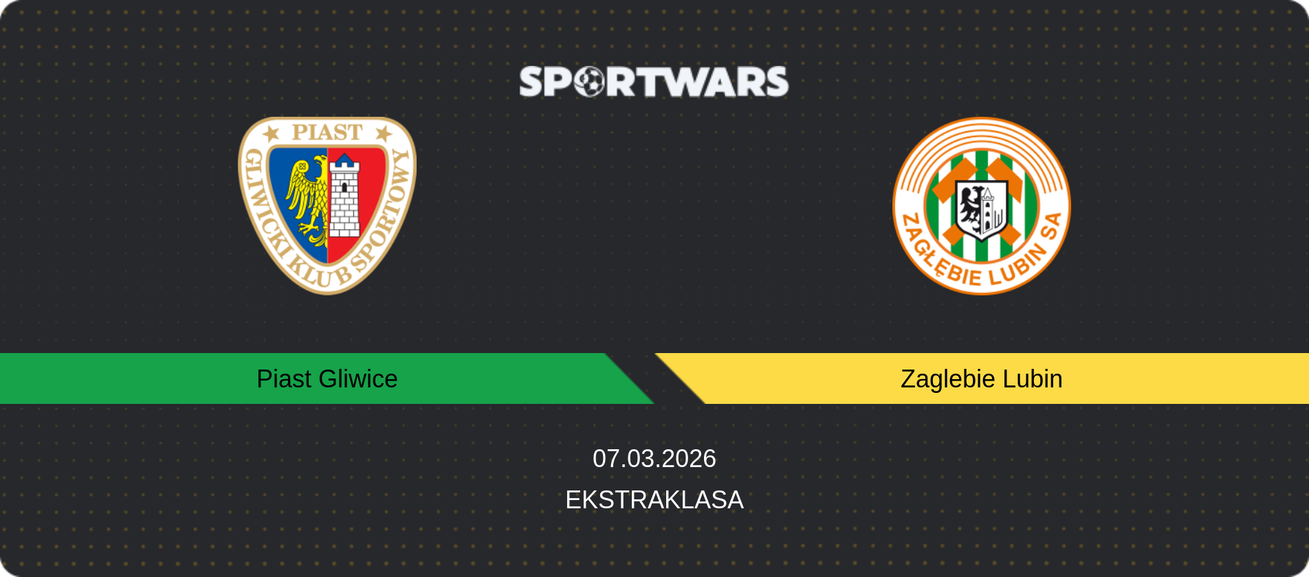 Match prediction Piast Gliwice — Zaglebie Lubin, Ekstraklasa, 07.03.2026