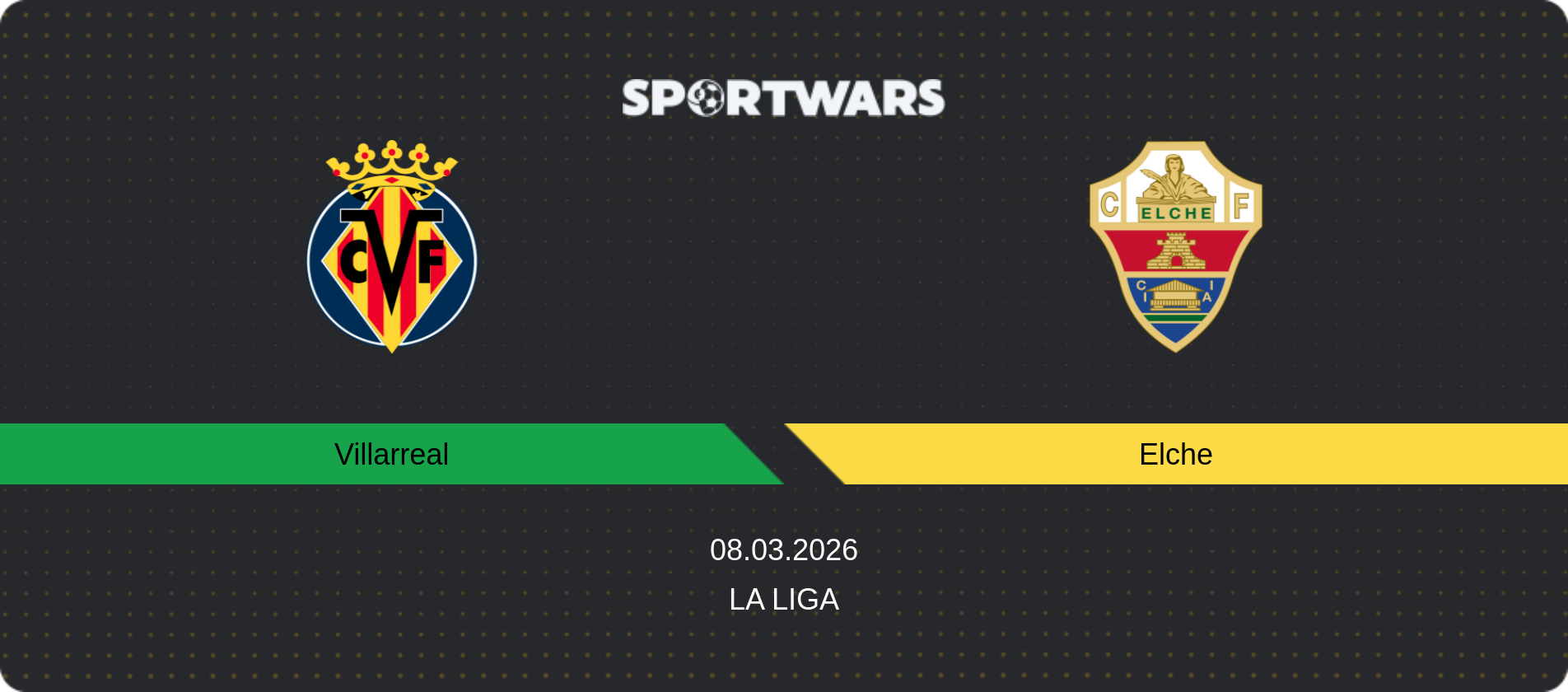 Match prediction Villarreal — Elche, La Liga, 08.03.2026
