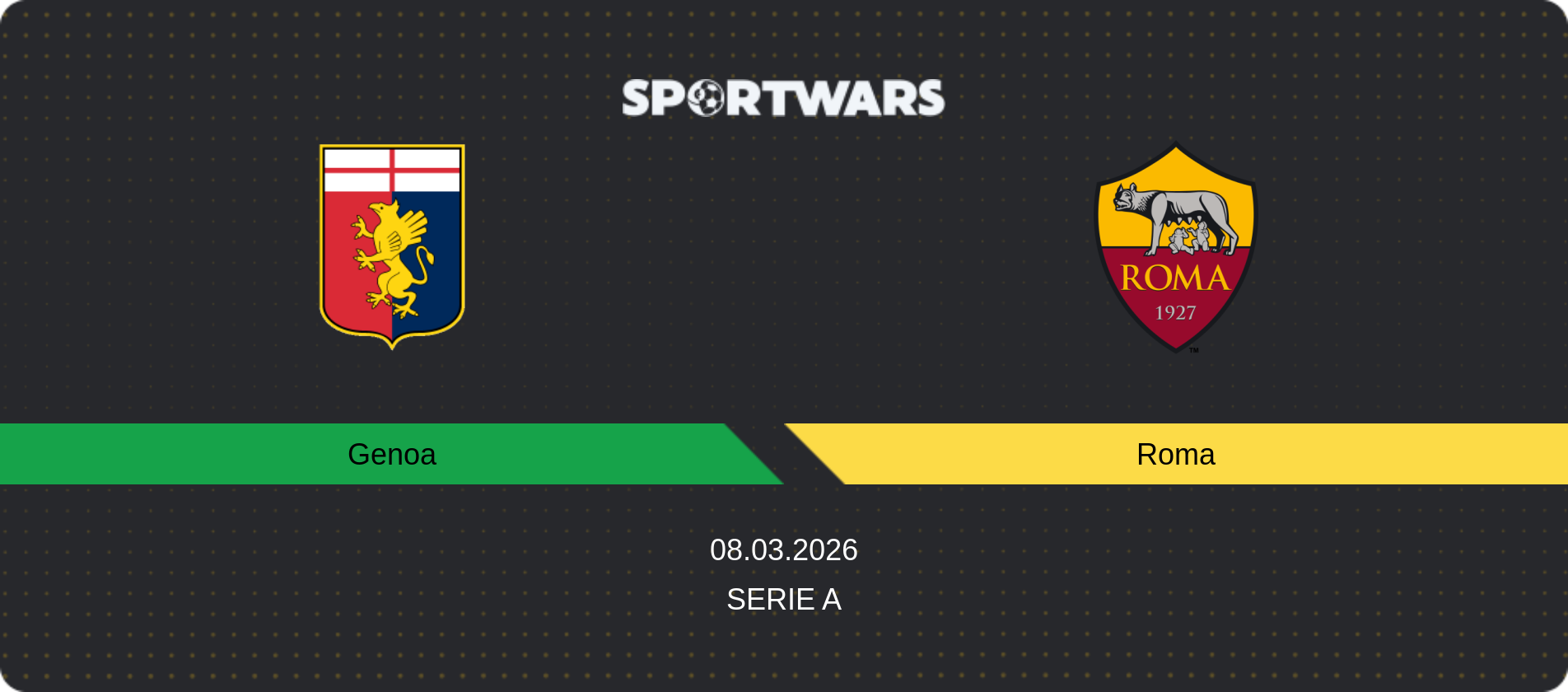 Match prediction Genoa — Roma, Serie A, 08.03.2026