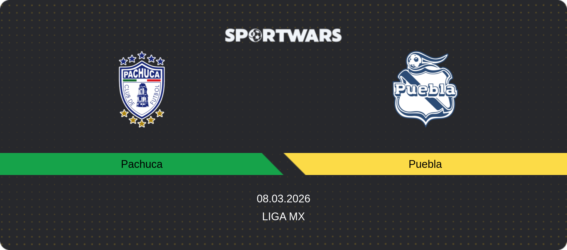 Match prediction Pachuca — Puebla, Liga MX, 08.03.2026