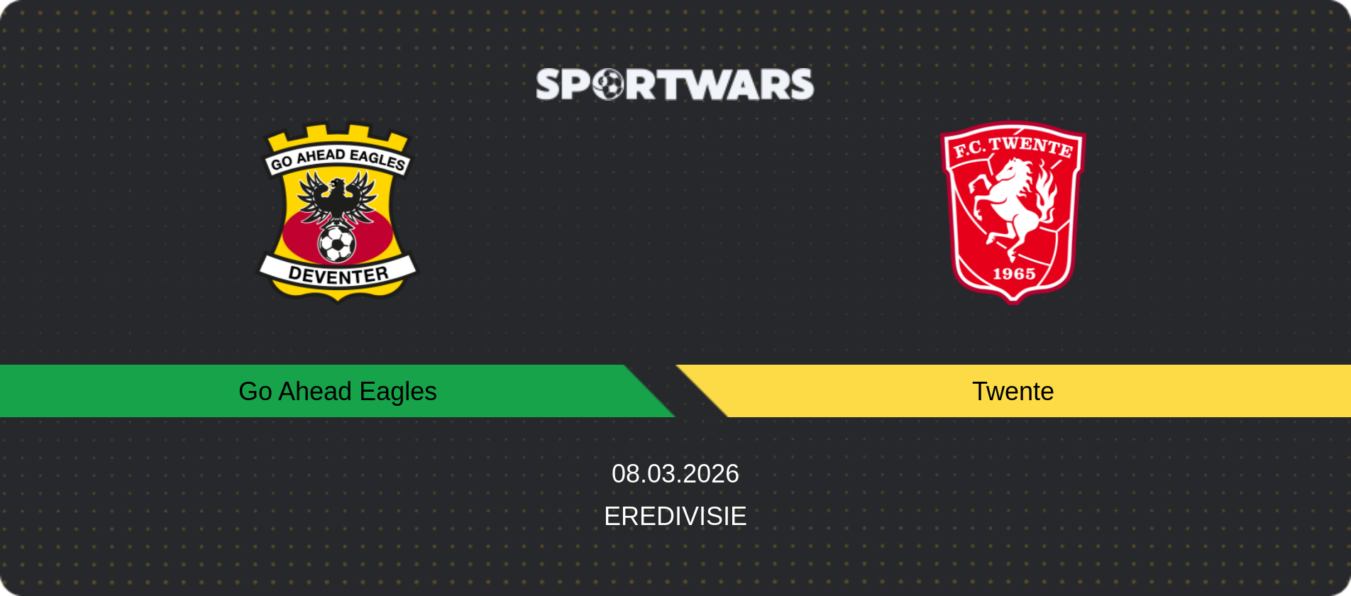 Match prediction Go Ahead Eagles — Twente, Eredivisie, 08.03.2026