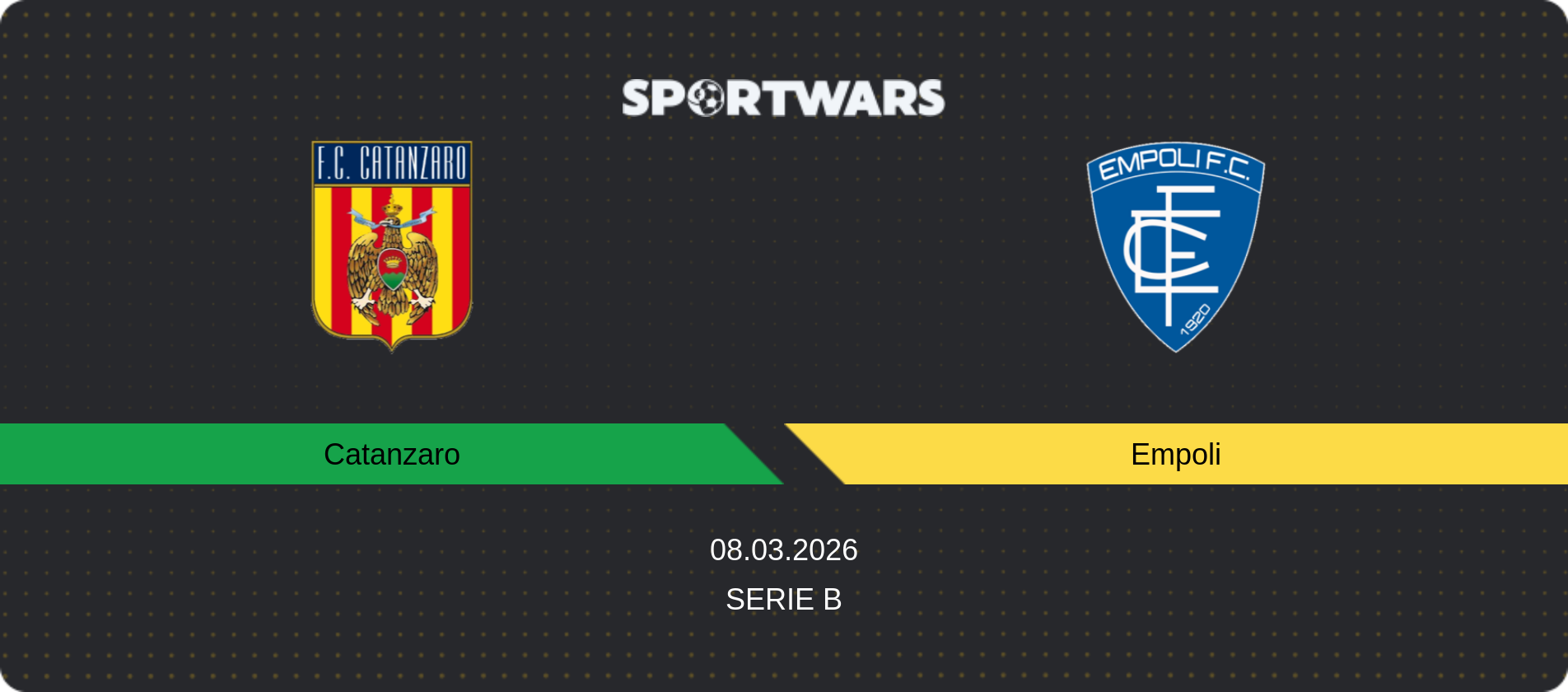 Match prediction Catanzaro — Empoli, Serie B, 08.03.2026