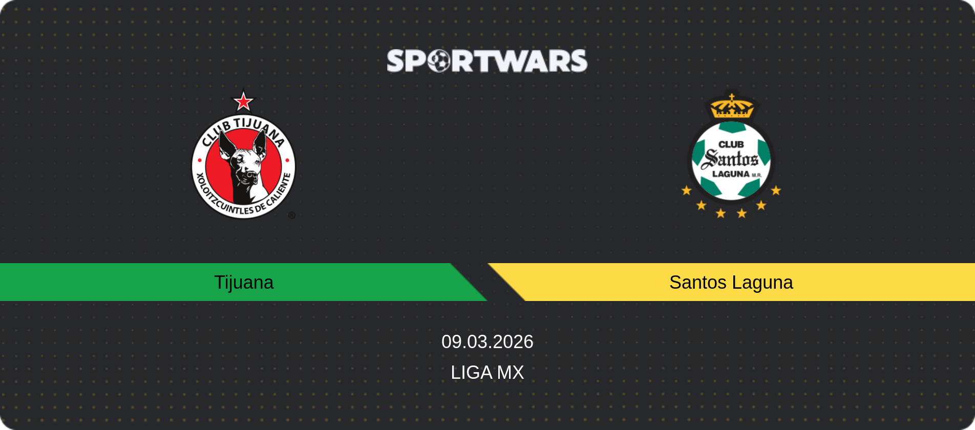 Match prediction Tijuana — Santos Laguna, Liga MX, 09.03.2026