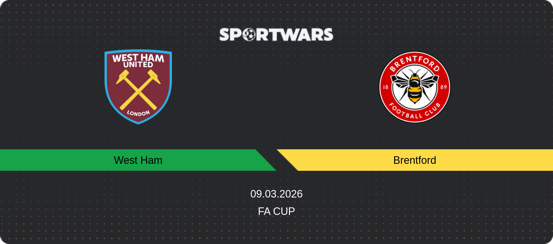 Match prediction West Ham — Brentford, FA Cup, 09.03.2026