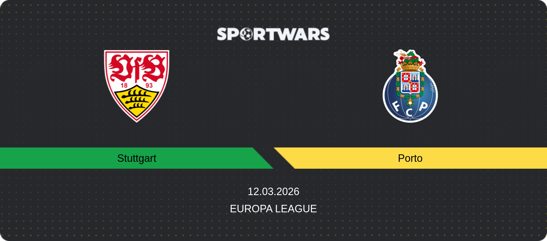 Match prediction Stuttgart — Porto, Europa League, 12.03.2026