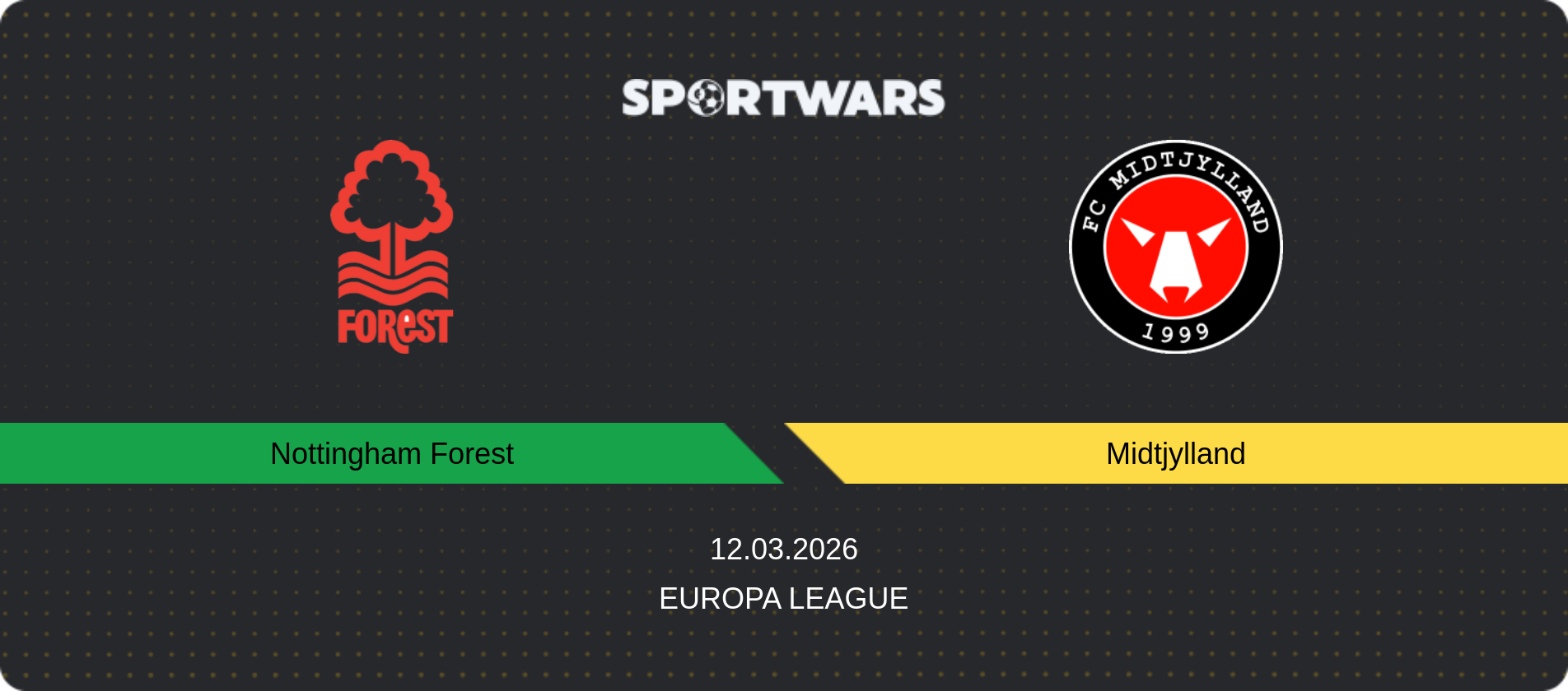 Match prediction Nottingham Forest — Midtjylland, Europa League, 12.03.2026
