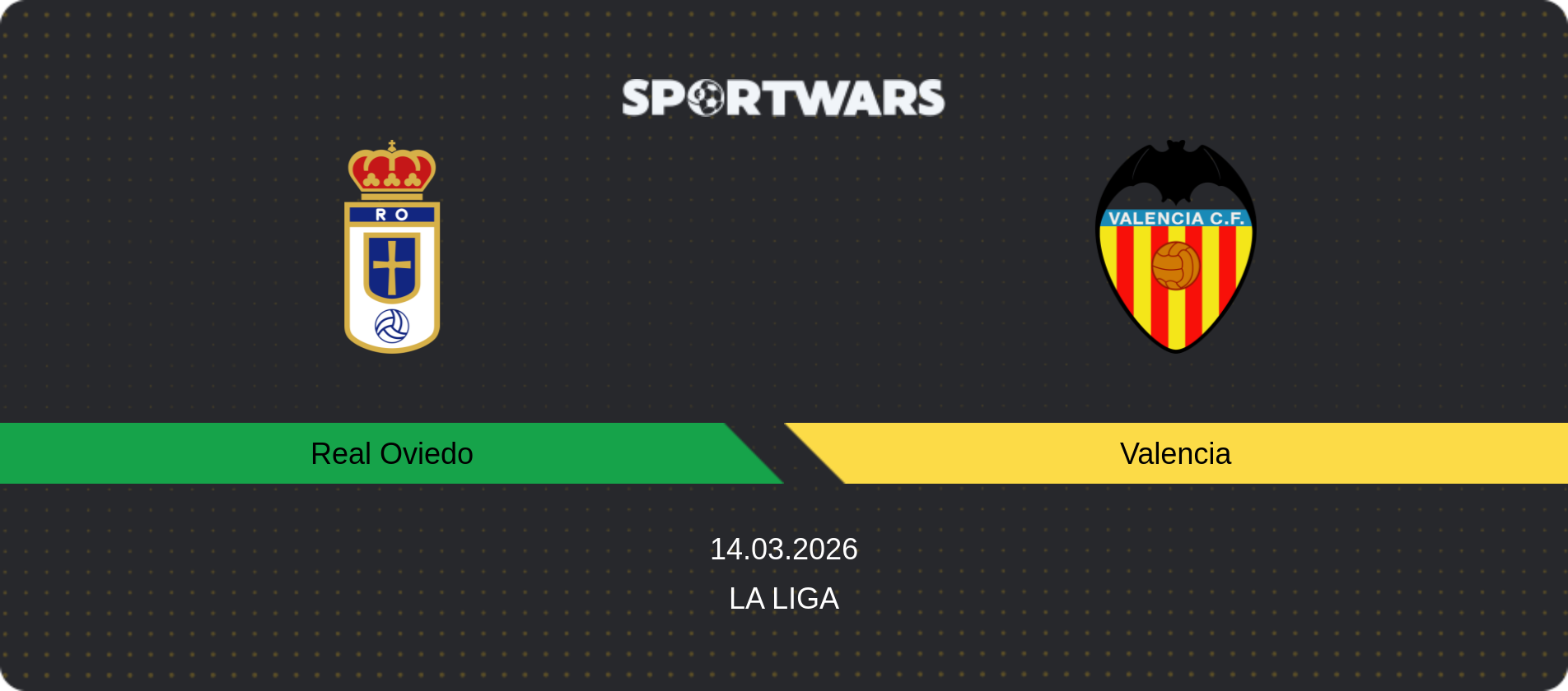 Match prediction Real Oviedo — Valencia, La Liga, 14.03.2026