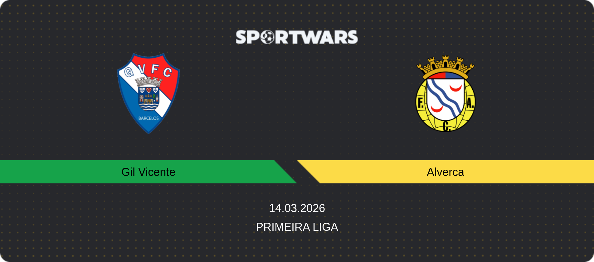Match prediction Gil Vicente — Alverca, Primeira Liga, 14.03.2026