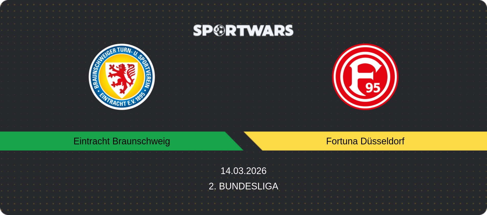 Match prediction Eintracht Braunschweig — Fortuna Düsseldorf, 2. Bundesliga, 14.03.2026