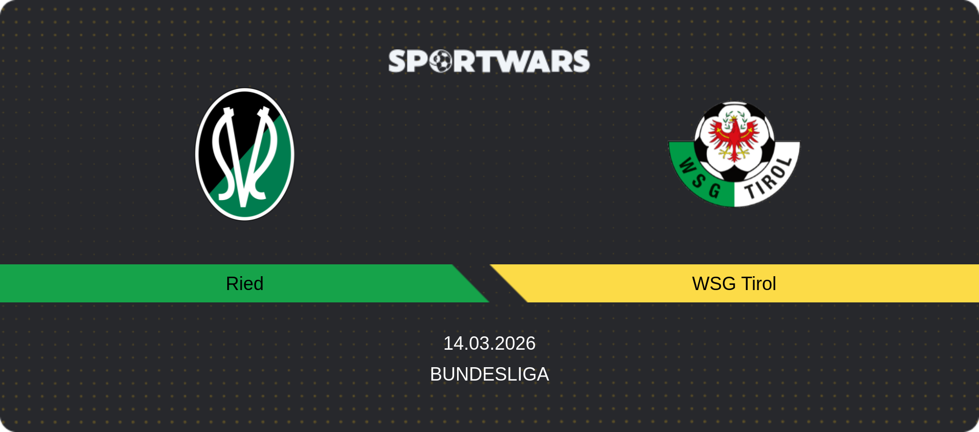 Match prediction Ried — WSG Tirol, Bundesliga, 14.03.2026