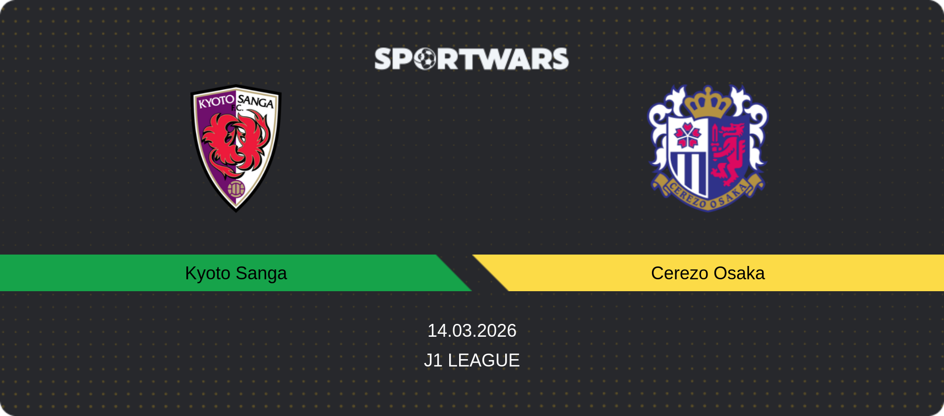 Match prediction Kyoto Sanga — Cerezo Osaka, J1 League, 14.03.2026