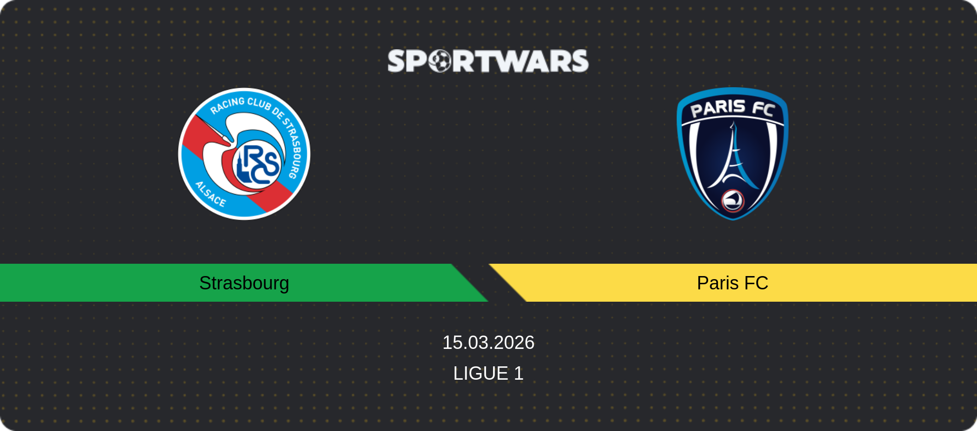 Match prediction Strasbourg — Paris FC, Ligue 1, 15.03.2026