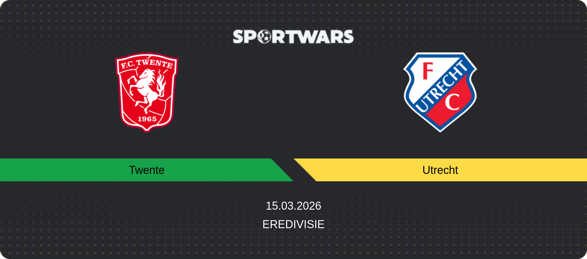 Match prediction Twente — Utrecht, Eredivisie, 15.03.2026