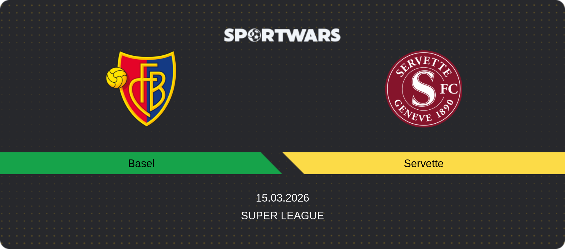 Match prediction Basel — Servette, Super League, 15.03.2026
