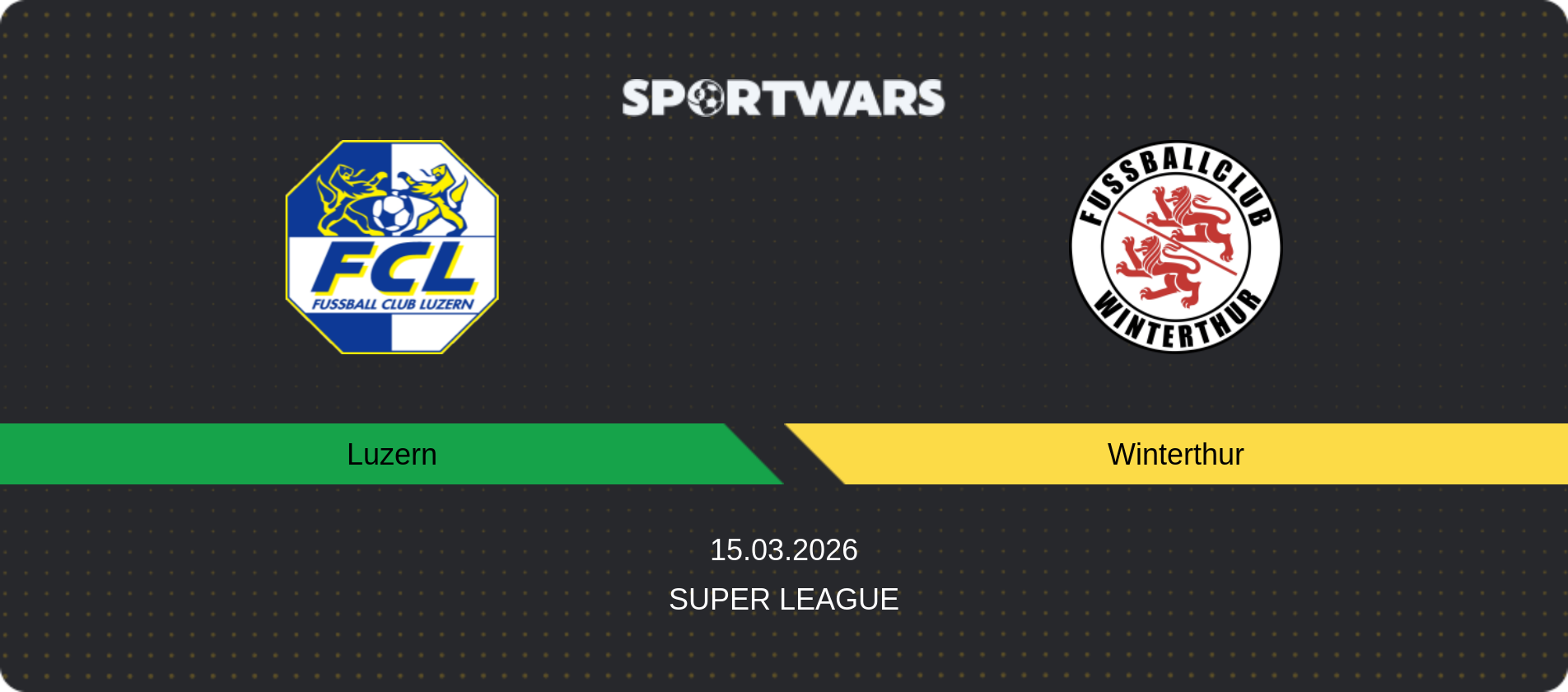 Match prediction Luzern — Winterthur, Super League, 15.03.2026
