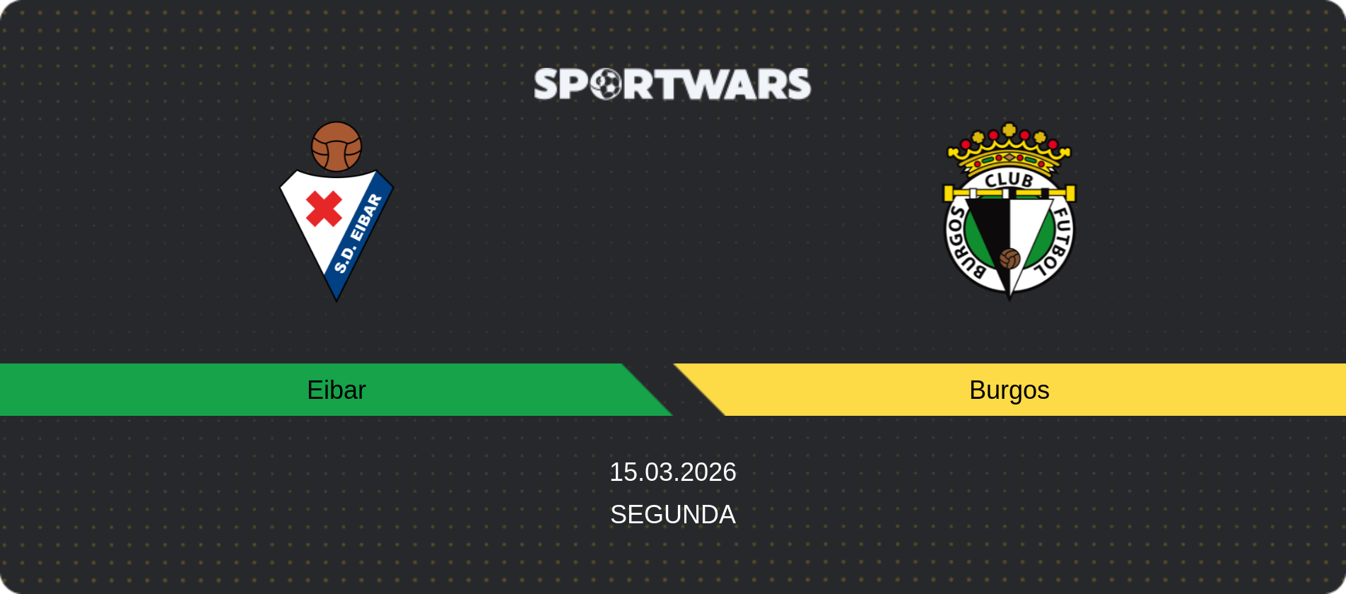 Match prediction Eibar — Burgos, Segunda, 15.03.2026