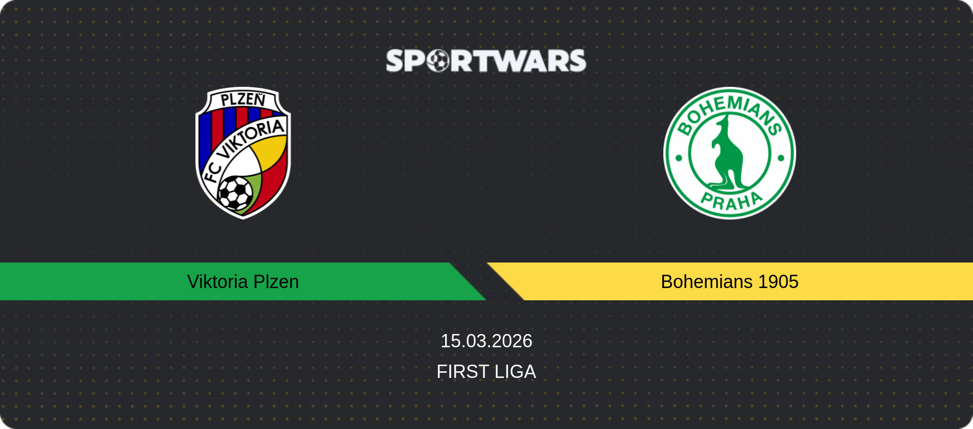Match prediction Viktoria Plzen — Bohemians 1905, First Liga, 15.03.2026
