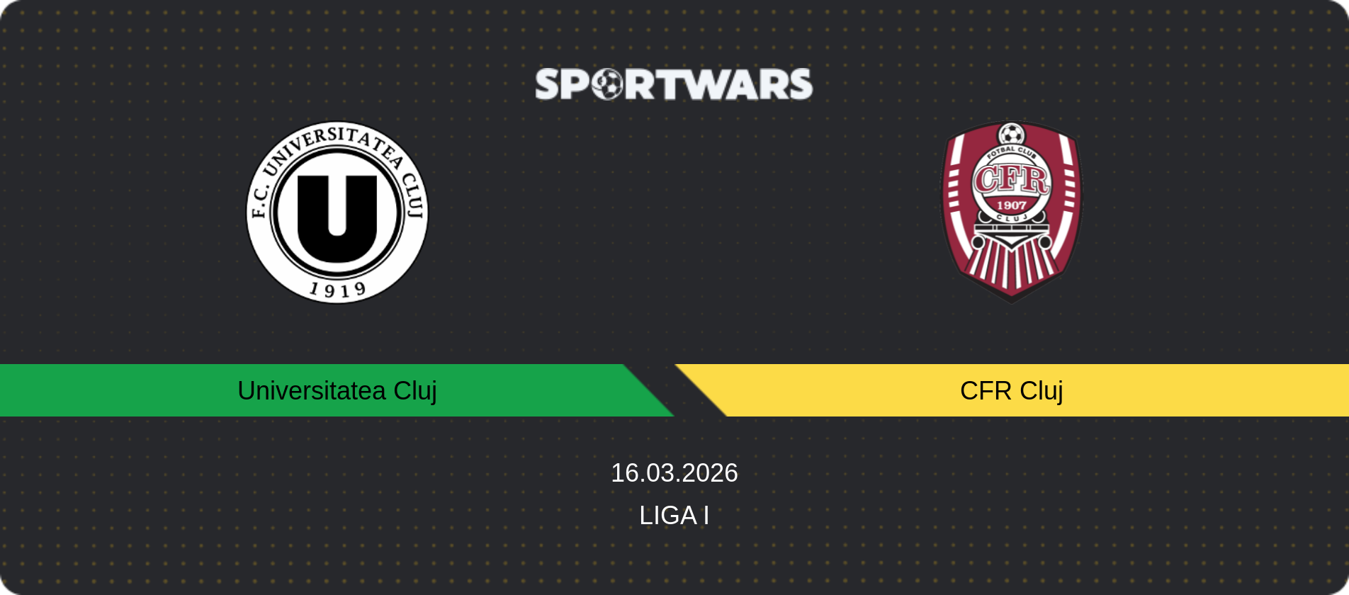 Match prediction Universitatea Cluj — CFR Cluj, Liga I, 16.03.2026