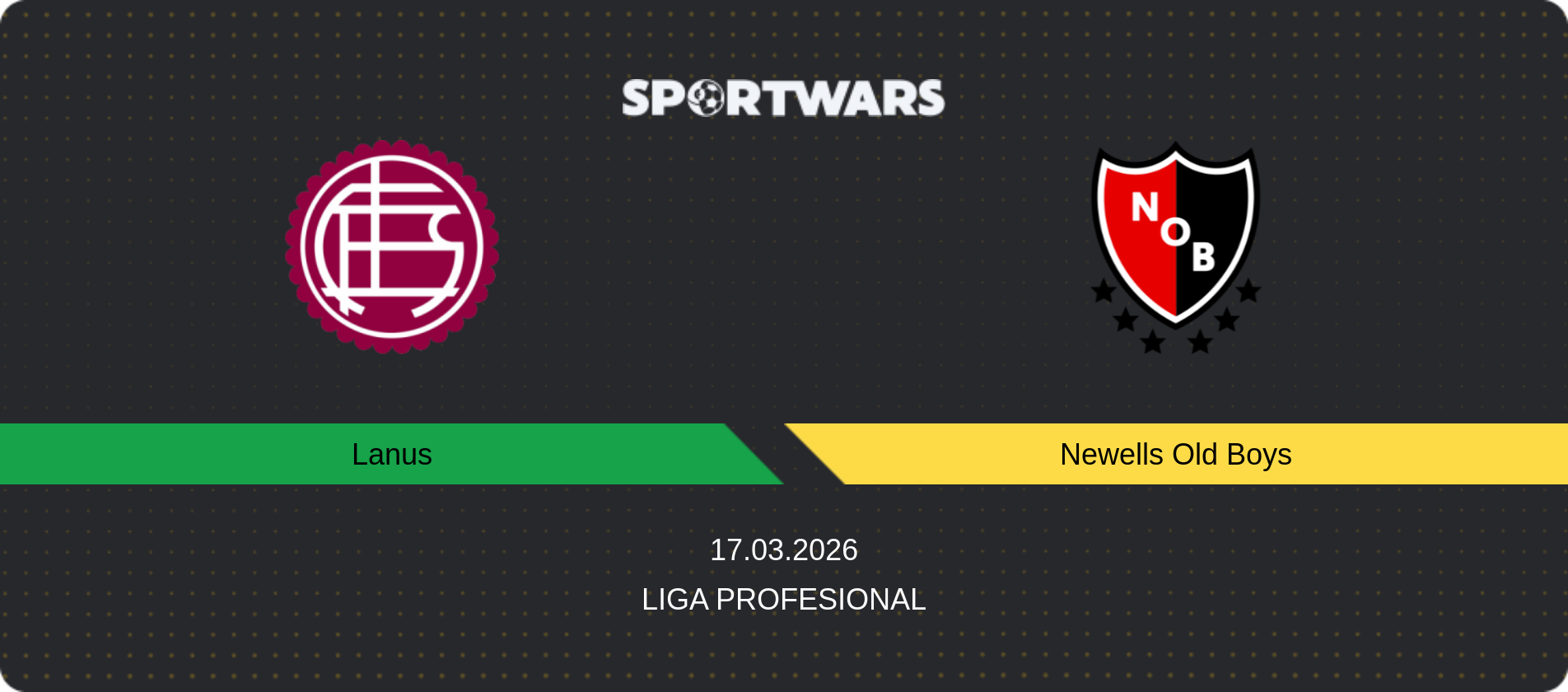 Match prediction Lanus — Newells Old Boys, Liga Profesional, 17.03.2026