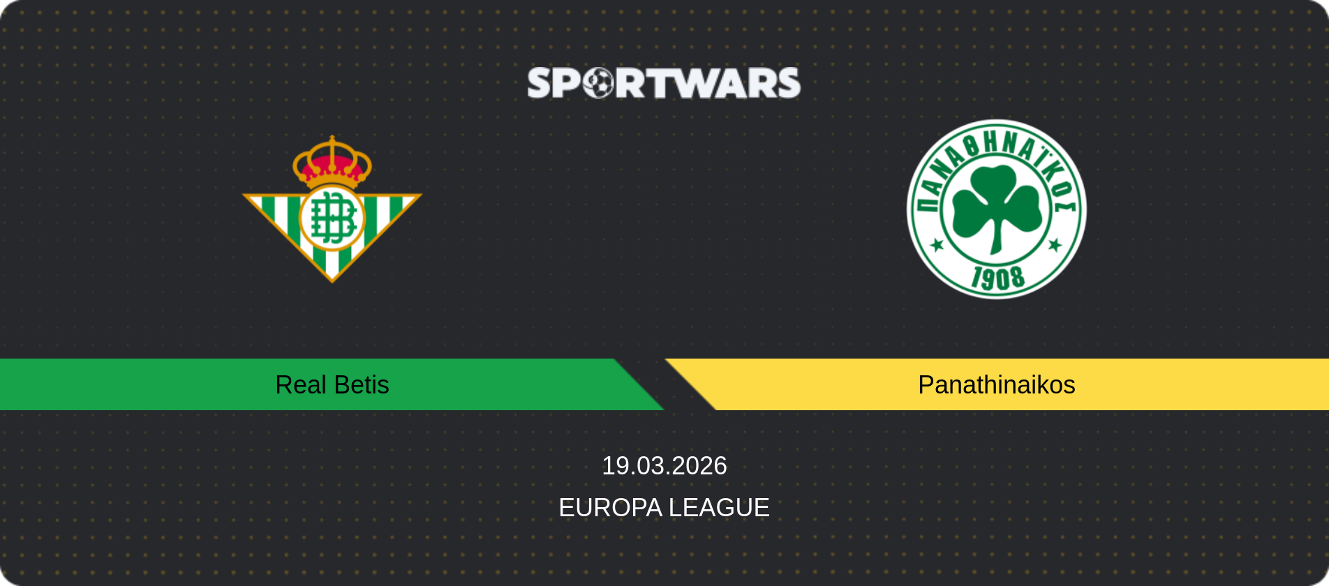 Match prediction Real Betis — Panathinaikos, Europa League, 19.03.2026