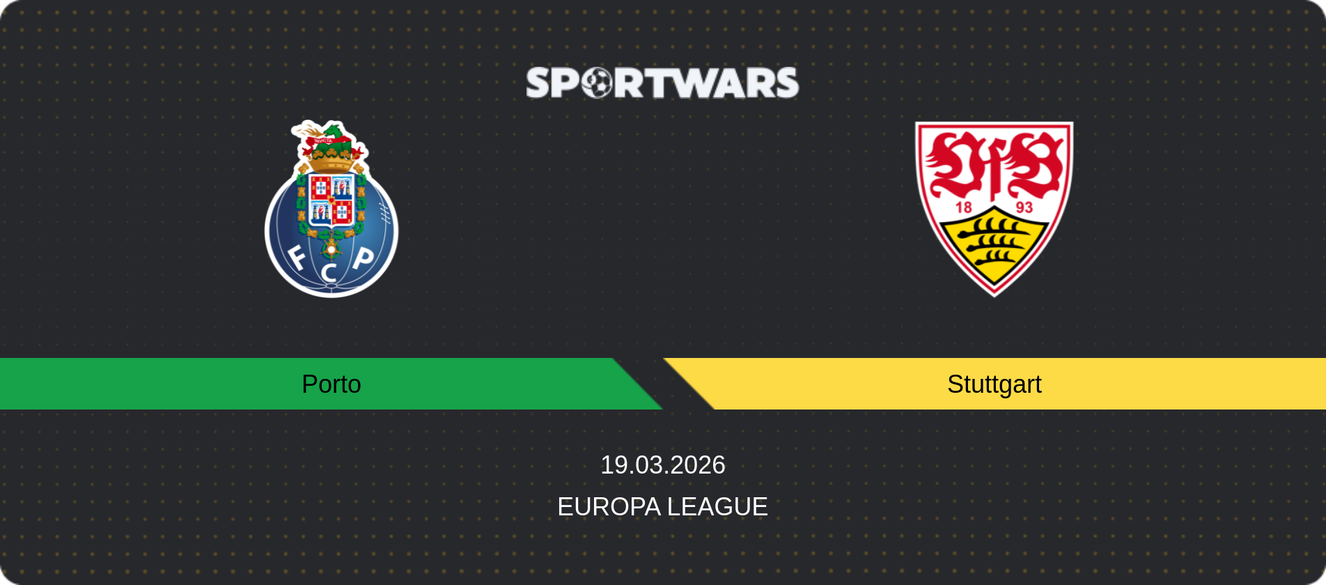 Match prediction Porto — Stuttgart, Europa League, 19.03.2026