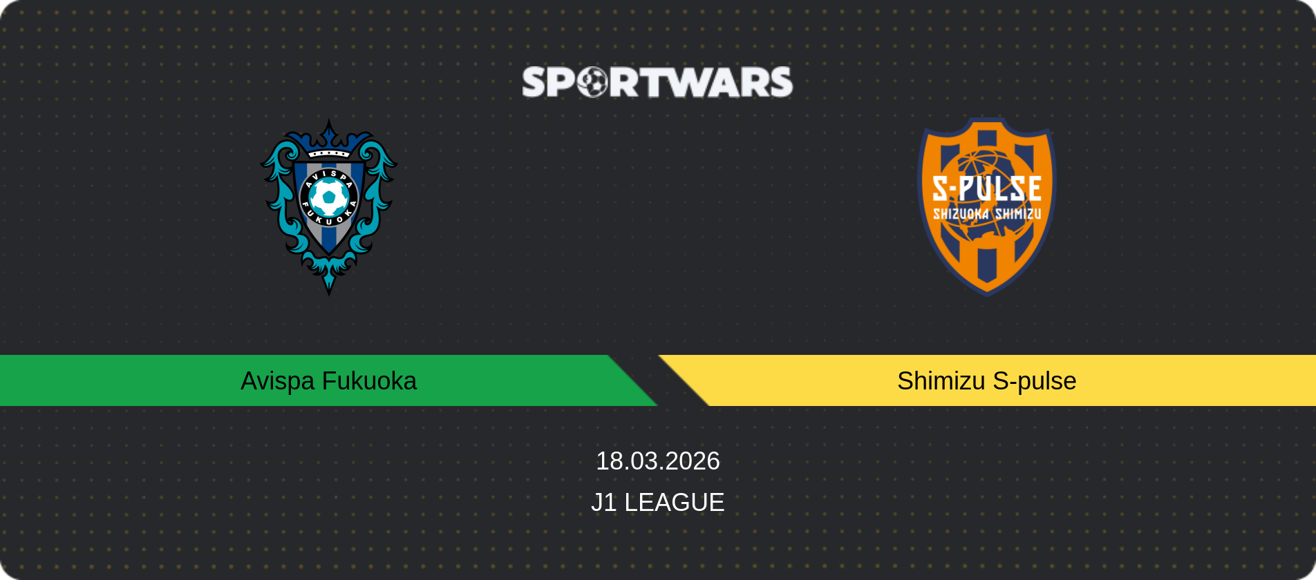 Match prediction Avispa Fukuoka — Shimizu S-pulse, J1 League, 18.03.2026