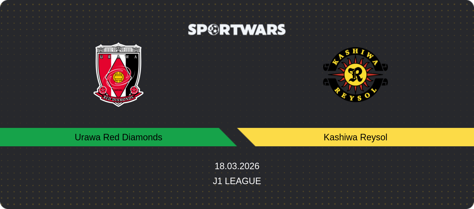 Match prediction Urawa Red Diamonds — Kashiwa Reysol, J1 League, 18.03.2026