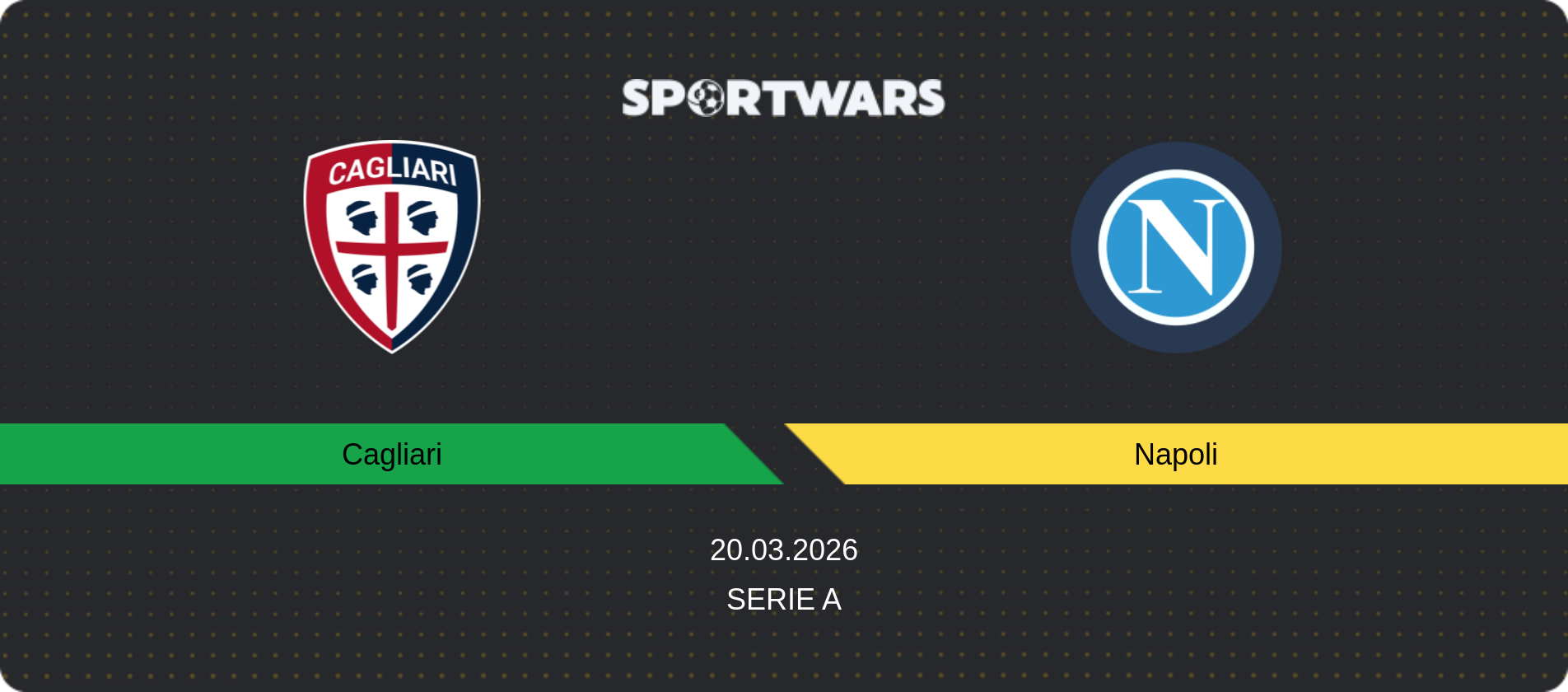 Match prediction Cagliari — Napoli, Serie A, 20.03.2026