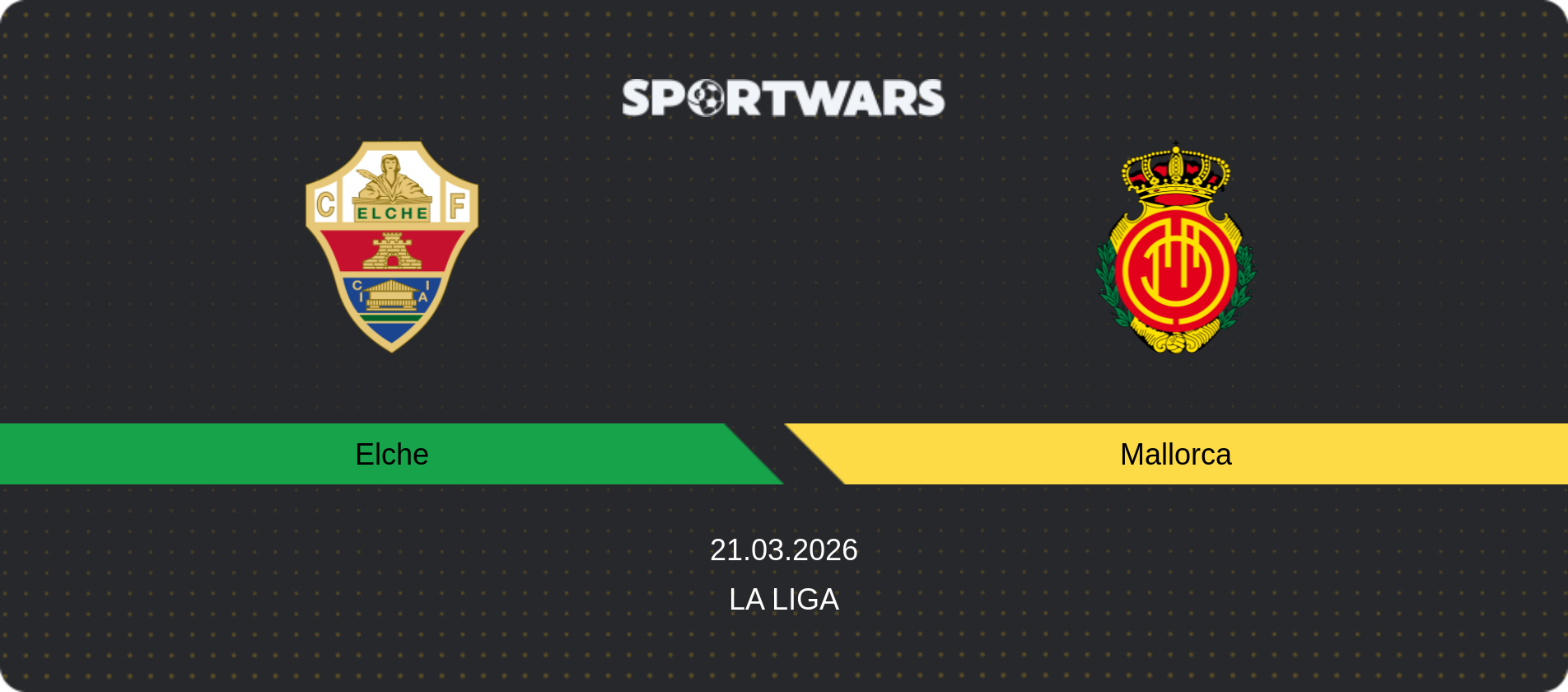 Match prediction Elche — Mallorca, La Liga, 21.03.2026