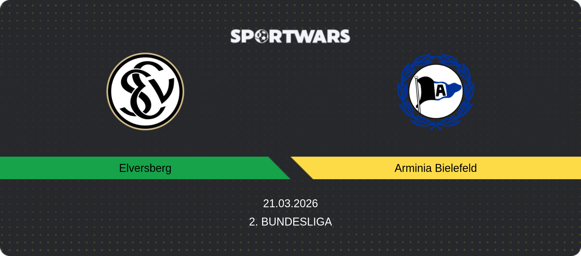 Match prediction Elversberg — Arminia Bielefeld, 2. Bundesliga, 21.03.2026